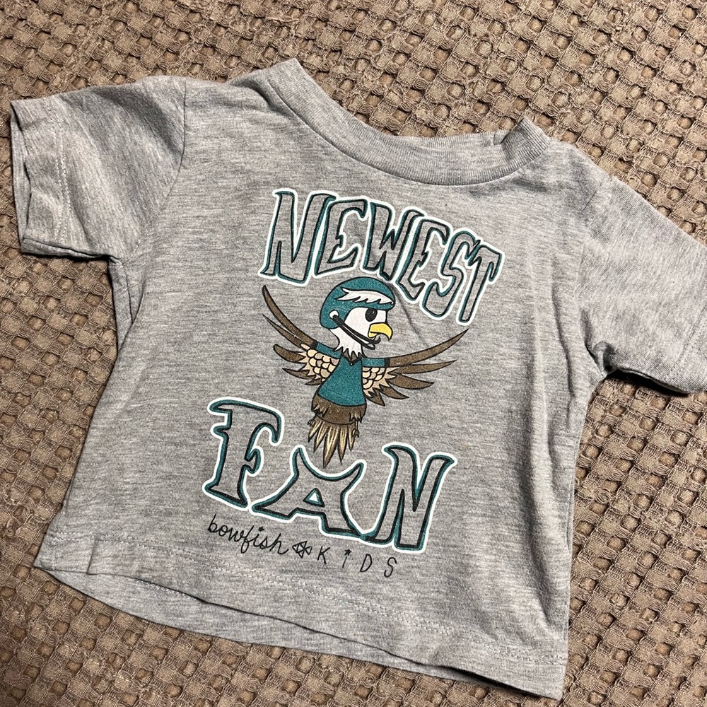 Baby Philadelphia Eagles Football Newest Fan Shirt 3-6 Months